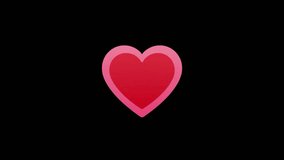 Abstract pulsating red and pink heart animation on a black background, perfect for romance, love, and Valentine's Day projects. - Powered by Shutterstock - Get 15% off with code: PIKWIZARD15