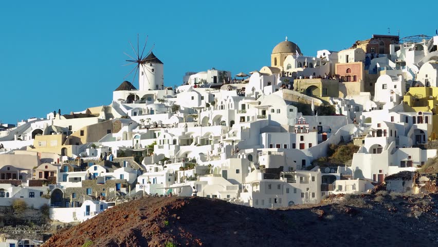 Aerial view of Oia