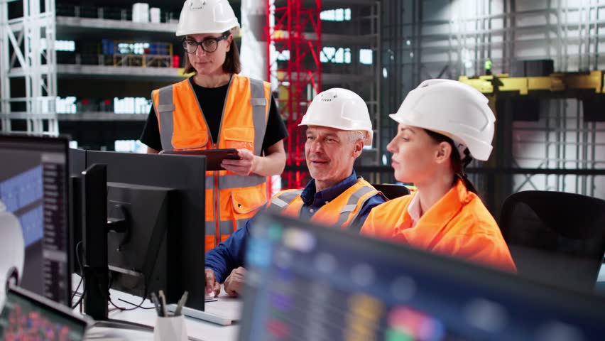 Engineer Using SCADA Software For Civil Rocket Industry