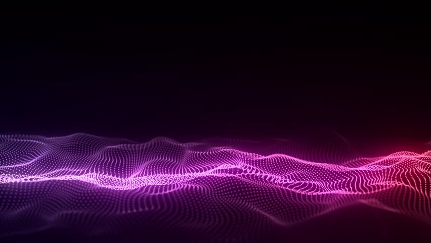Abstract technology colors wave with motion glowing dots. Dark cyberspace in digital background. Connection big data. Futuristic wireframe texture. Dynamic analysis a network connection. 3D rendering. - Powered by Shutterstock - Get 15% off with code: PIKWIZARD15