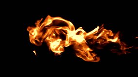 Bright flames on a black background. Filmed on a high-speed camera at 1000 fps. High quality FullHD footage - Powered by Shutterstock - Get 15% off with code: PIKWIZARD15