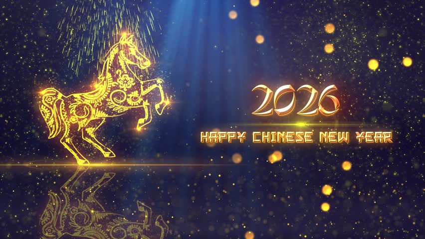 4K Resolution, 3840x2160 Pixels, Chinese New Year 2026 Wishes Background, 2026 Year of Horse Background Animation, 

Useful for Chinese Events, Chinese New Year Wishes, Chinese New Year Greetings