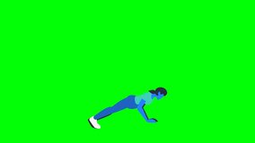 Animated Burpees Exercise Full Body Workout Fitness Green Screen Video - Powered by Shutterstock - Get 15% off with code: PIKWIZARD15