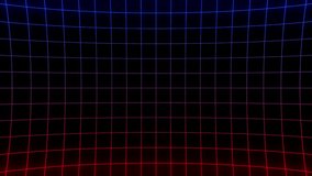 A dark background with a glowing neon grid. The grid lines transition from blue at the top to red at the bottom, creating a futuristic and abstract digital landscape. Clear details and vibrant col... - Powered by Shutterstock - Get 15% off with code: PIKWIZARD15