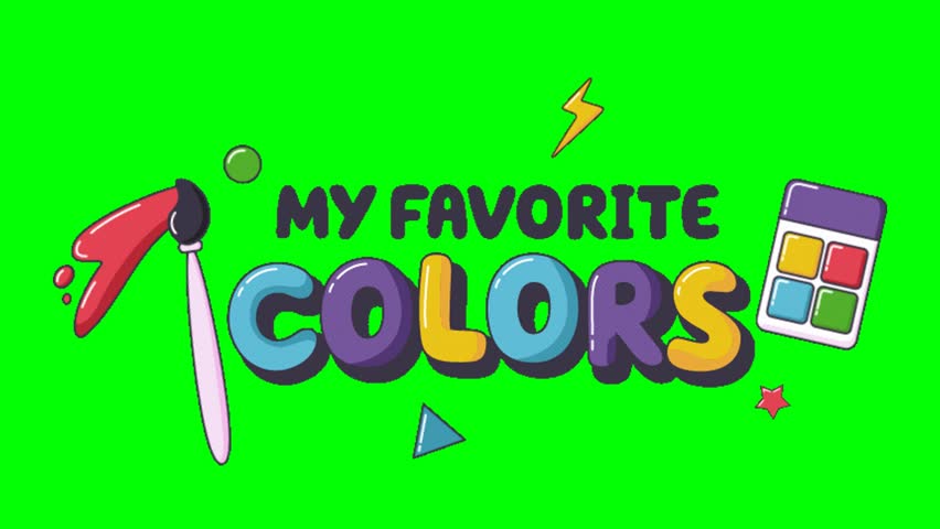Animated My Favorite Colors Classroom Icebreaker Kit on Green Screen Educational Video