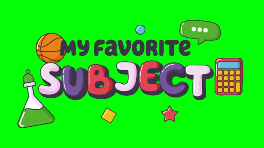 Animated My Favorite Subject Classroom Icebreaker Kit on Green Screen Educational Video