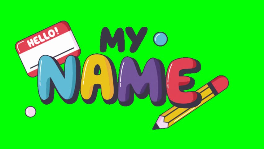 Animated My Name Classroom Icebreaker Kit on Green Screen Educational Video