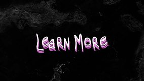 Handdrawn Learn More graphic starting hue shifts cycling through pastels on radial bars drawing eye. Calligraphy, abstract, vibrant, modern, visualization, digital, promotional - Powered by Shutterstock - Get 15% off with code: PIKWIZARD15