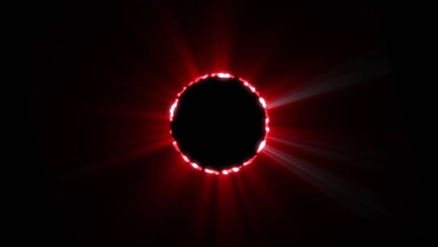 Pulsating red ring emitting rays initiating golden sparks swirling disk rim forming dynamic corona. Abstract, futuristic, vibrant, motion, energy, technology, cosmic - Powered by Shutterstock - Get 15% off with code: PIKWIZARD15