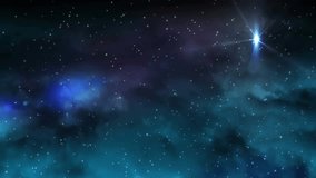 Bright star shining initiating wisps forming glowing ribbon drifting diagonally showing cosmic flow. Galaxy, space, astrophysics, nebula, visualization, science, futuristic - Powered by Shutterstock - Get 15% off with code: PIKWIZARD15