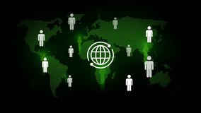 Global network connections human figures connected worldwide digital map with growing arrows and earth icon representing international communication and business expansion - Powered by Shutterstock - Get 15% off with code: PIKWIZARD15