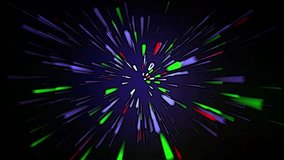 Abstract light streaks explosion motion background vibrant colors red green purple glowing lines radiating outward dark space warp speed effect - Powered by Shutterstock - Get 15% off with code: PIKWIZARD15