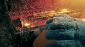 Dusty Attic With Trumpet And Boxes Under Cobwebs - Powered by Shutterstock - Get 15% off with code: PIKWIZARD15