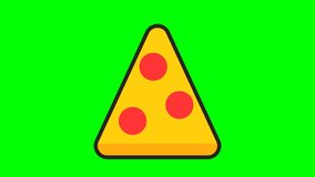 Sketchy Yellow and Red Pizza Animation on Green Screen Tasty Fast Food Cartoon Video - Powered by Shutterstock - Get 15% off with code: PIKWIZARD15