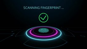 Futuristic Fingerprint Scanner Interface, Digital Authentication and Cybersecurity Concept - Powered by Shutterstock - Get 15% off with code: PIKWIZARD15