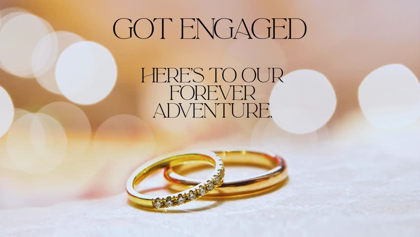 A beautiful couple's ring shot symbolizing a new engagement, placed on a soft blurred background. Perfect for wedding announcements and romantic content.