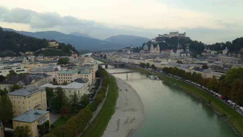 Explore Salzburgs stunning landscape and historic architecture from above