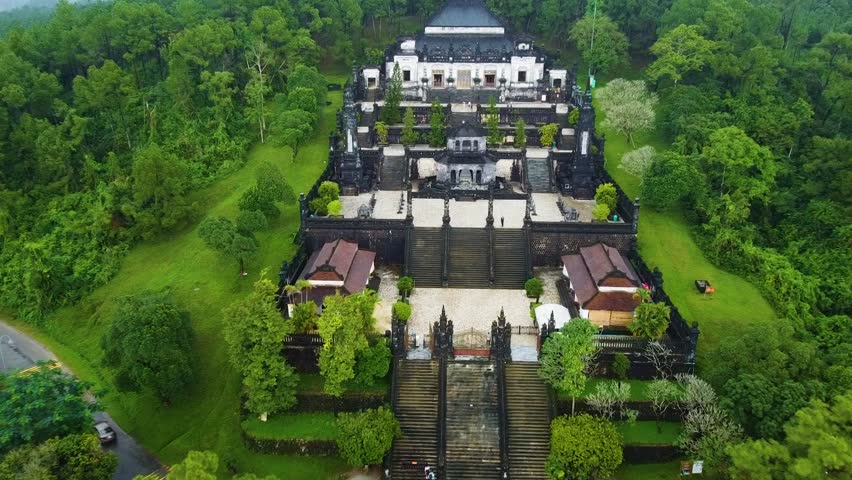 Showing the incredible architecture of the Mausoleum of Emperor Khai Dinh. 