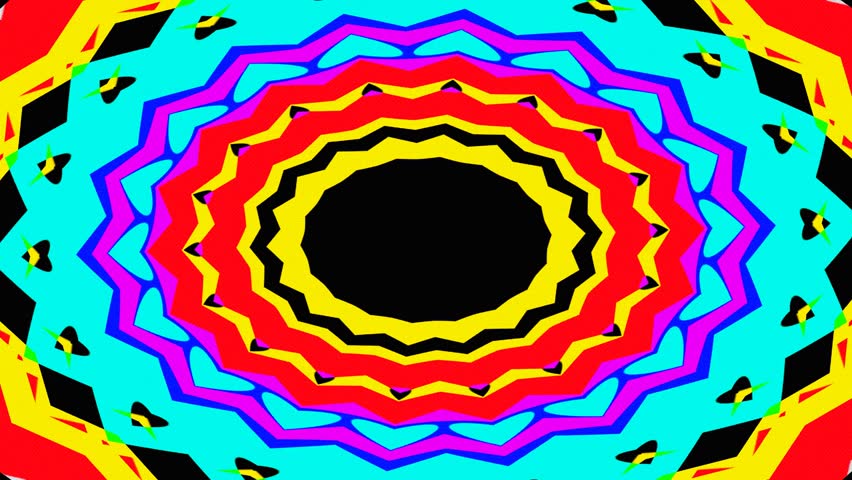 4k loop animation - Vibrant Abstract Kaleidoscope Burst, retro 90s, Y2K Design - Powered by Shutterstock - Get 15% off with code: PIKWIZARD15