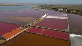 Aerial drone shot of tourists bathing and floating effortlessly in the pink saline waters of a salt lake, showing wooden platforms, mineral-rich water, and natural spa relaxation under sunlight
 - Powered by Shutterstock - Get 15% off with code: PIKWIZARD15