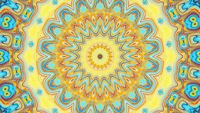 Vibrant psychedelic mandala kaleidoscope animation with intricate, symmetrical patterns and bold colors. A hypnotic, abstract visual loop ideal for creative projects and backgrounds. - Powered by Shutterstock - Get 15% off with code: PIKWIZARD15