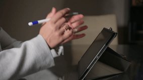 Close Up of Woman's Hands Using Digital Pen on Tablet Screen for Creative Work - Powered by Shutterstock - Get 15% off with code: PIKWIZARD15