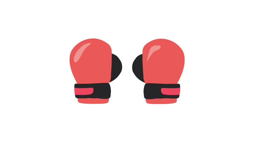 Boxing gloves for sport training animation, perfect for fitness promotions, gym ads, health campaigns, and creative projects. Suitable for motion graphics, sports branding, and educational content.