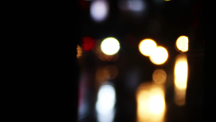 Relaxing Night Rain with Car Lights Peaceful Urban Ambience 4K UHD