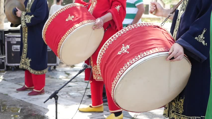 Turkish Musicians Playing Traditional Drums 4k