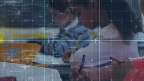 Schoolchildren placing pencils on blank pages and initiating focused writing exercise for education. Children, education, classroom, learning, focus, stationery, study - Powered by Shutterstock - Get 15% off with code: PIKWIZARD15