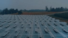 When overlay appearing over solar panel array, concentric rings scanning array for monitoring. Renewable, technology, futuristic, data, interface, landscape, energy - Powered by Shutterstock - Get 15% off with code: PIKWIZARD15