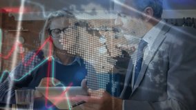 Business exec placing tablet and advisor tapping screen, showing financial charts for analysis. Corporate, technology, analytics, modern, professional, collaboration, financial - Powered by Shutterstock - Get 15% off with code: PIKWIZARD15