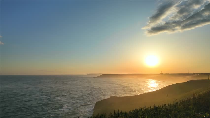 Sunset over the Pacific Ocean seen from Cape Kiritappu