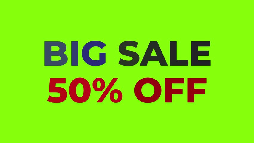 Sale Discount Promo Text Animation Pack Green Screen - Shop Now Limited Offer Special Deal Banner Lower Third Bundle