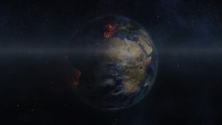 Rotating Earth lighting cities, forming arcs, streaming data, dishes visualizing global network. Futuristic, technology, data visualization, digital, global, connectivity, sci-fi - Powered by Shutterstock - Get 15% off with code: PIKWIZARD15