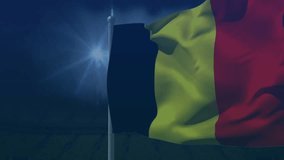 Initiating scan flare pulsing and grid updating trend lines while Belgian flag waving for analysis. Futuristic, technology, hologram, data, digital, interface, innovation - Powered by Shutterstock - Get 15% off with code: PIKWIZARD15