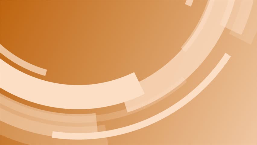 Animated Orange color rotating HUD animation hi-tech design loop able technology background	