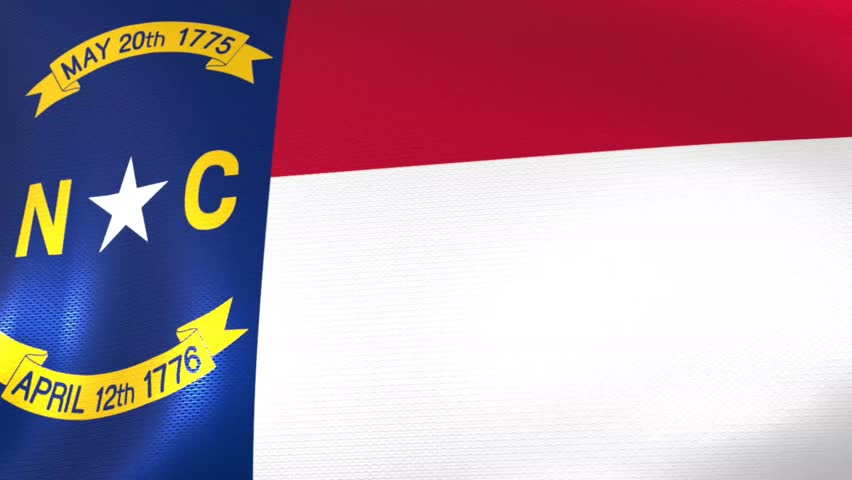 flag of North Carolina waving in the wind