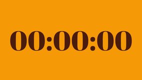 50 second stopwatch timer with bold brown numbers on bright orange background. Minimalist design perfect for countdown videos, timing, productivity visuals, and presentation templates - Powered by Shutterstock - Get 15% off with code: PIKWIZARD15
