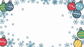 Decorative border featuring colorful Christmas ornaments and snowflakes for festive holiday design and seasonal celebrations. - Powered by Shutterstock - Get 15% off with code: PIKWIZARD15