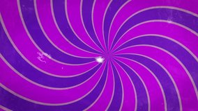 A dynamic looping animation featuring the word Woof in a comic speech bubble over a hypnotic purple and violet swirling spiral background. Pop art style motion graphic. - Powered by Shutterstock - Get 15% off with code: PIKWIZARD15