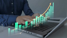 Business increase, profit,goal,grow,analysis, development and success.Businessman draw growth graph and investment analysis. Financial marketing graph and profit stock market chart.	 - Powered by Shutterstock - Get 15% off with code: PIKWIZARD15