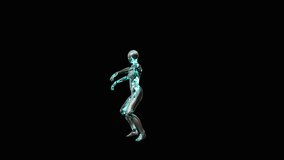 Futuristic AI humanoid with metallic skin and glowing circuits, realistic 3D motion, perfect for sci-fi and tech visuals — includes alpha matte at the end of clip. - Powered by Shutterstock - Get 15% off with code: PIKWIZARD15