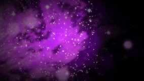 A closeup of a glowing spiral galaxy with a radiant white core and surrounding purple star-filled clouds, captured in deep space with rich visual texture and depth - Powered by Shutterstock - Get 15% off with code: PIKWIZARD15