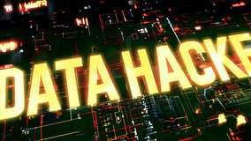 Animated warning for data hacking and cybersecurity breach featuring glowing red alerts, digital code, and online network intrusion visuals. - Powered by Shutterstock - Get 15% off with code: PIKWIZARD15