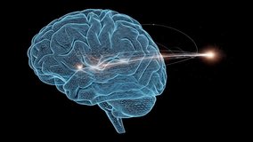 Abstract 3D animation of a glowing digital brain illuminated by data streams, symbolizing artificial intelligence learning, neural networks, and cognitive data processing - Powered by Shutterstock - Get 15% off with code: PIKWIZARD15