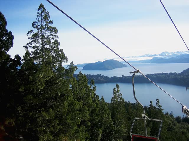 View of the Andes from the cable car in Bariloche, Argentina