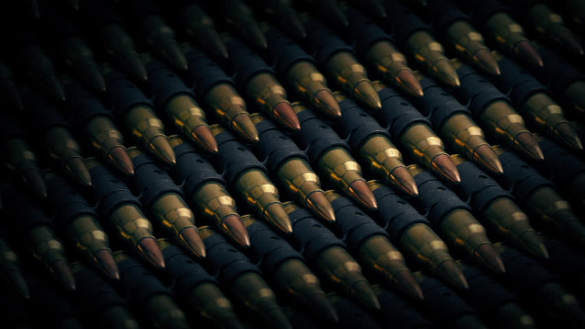 Rifle Bullets In Rows War Supplies
