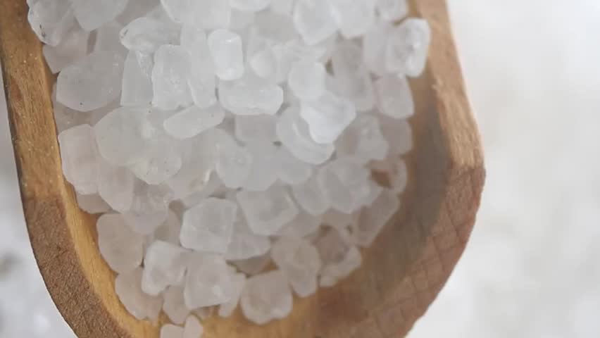 Wooden Spoon Full of Salt 4k