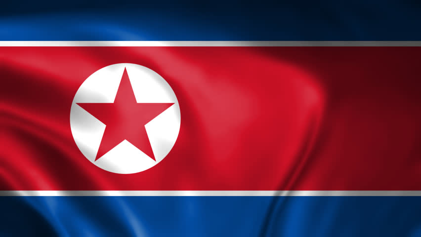Waving Flag North Korea Animation vector